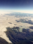 Greenland near the coast as we fly home